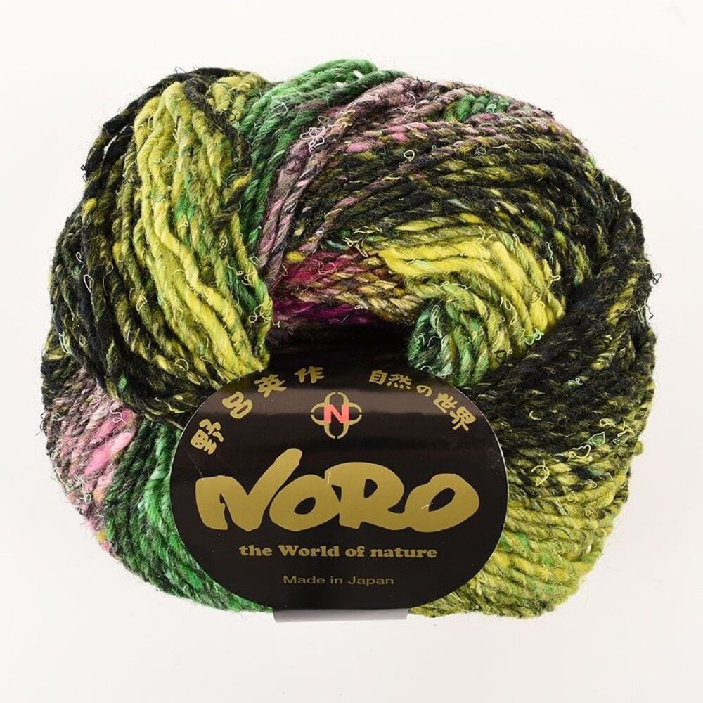 Noro Obi Yarn Wool Silk Mohair Made In Japan Color 26 Green Pink